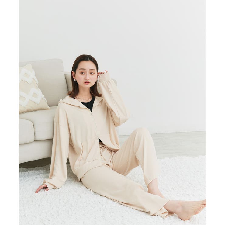 スムースダブルジップパーカールームウェア	 | ad thie | 詳細画像26 