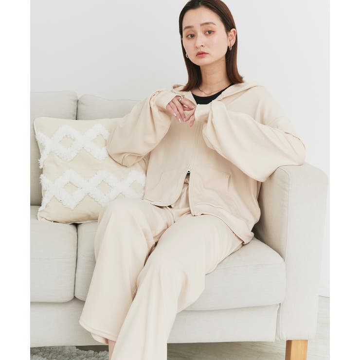 スムースダブルジップパーカールームウェア	 | ad thie | 詳細画像30 