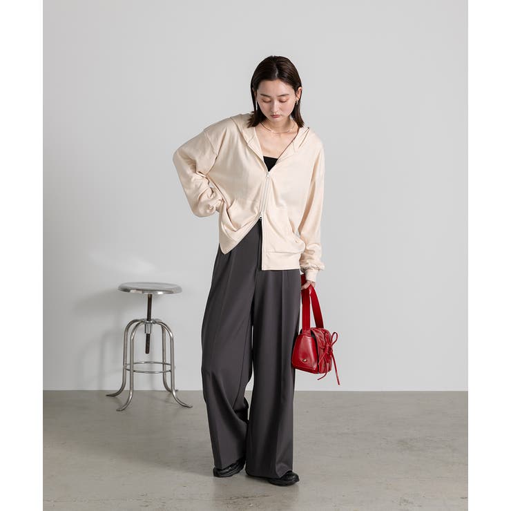 スムースダブルジップパーカールームウェア	 | ad thie | 詳細画像31 