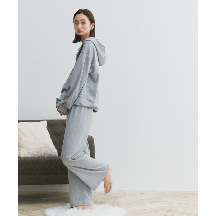 スムースダブルジップパーカールームウェア	 | ad thie | 詳細画像5 