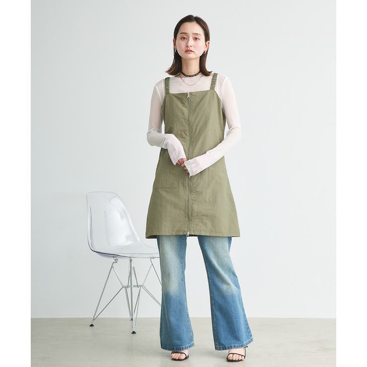 ナイロンダブルジップミニワンピース | ad thie | 詳細画像34 