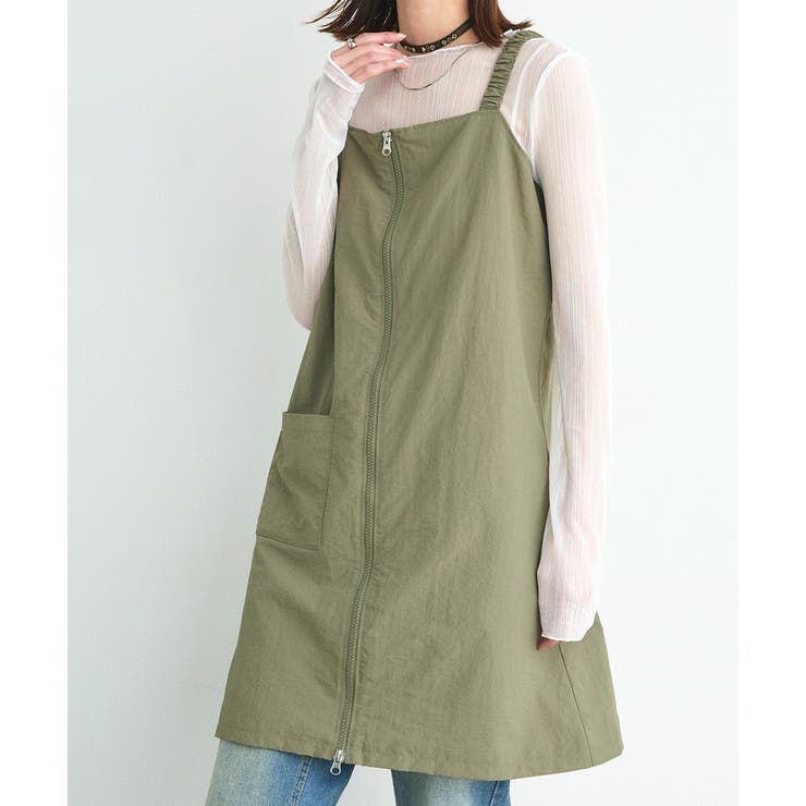 ナイロンダブルジップミニワンピース | ad thie | 詳細画像39 