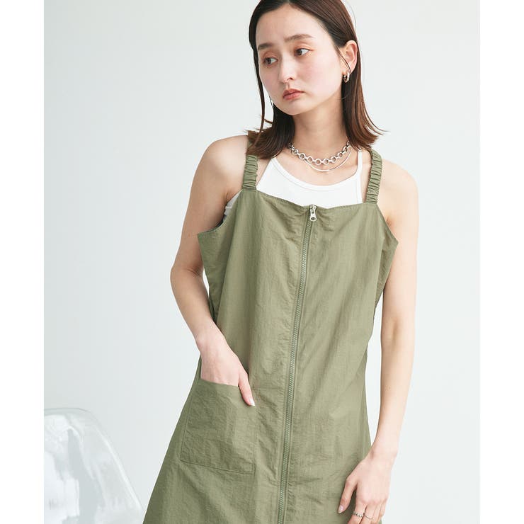 ナイロンダブルジップミニワンピース | ad thie | 詳細画像45 