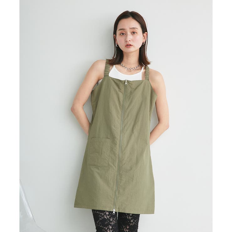 ナイロンダブルジップミニワンピース | ad thie | 詳細画像47 