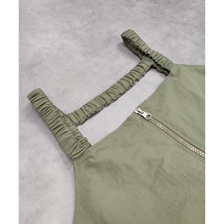 ナイロンダブルジップミニワンピース | ad thie | 詳細画像48 