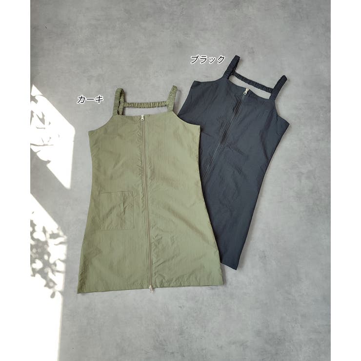 ナイロンダブルジップミニワンピース | ad thie | 詳細画像51 