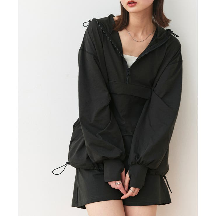 UVカットラッシュガード ハーフジップアノラックパーカー | ad thie | 詳細画像12 