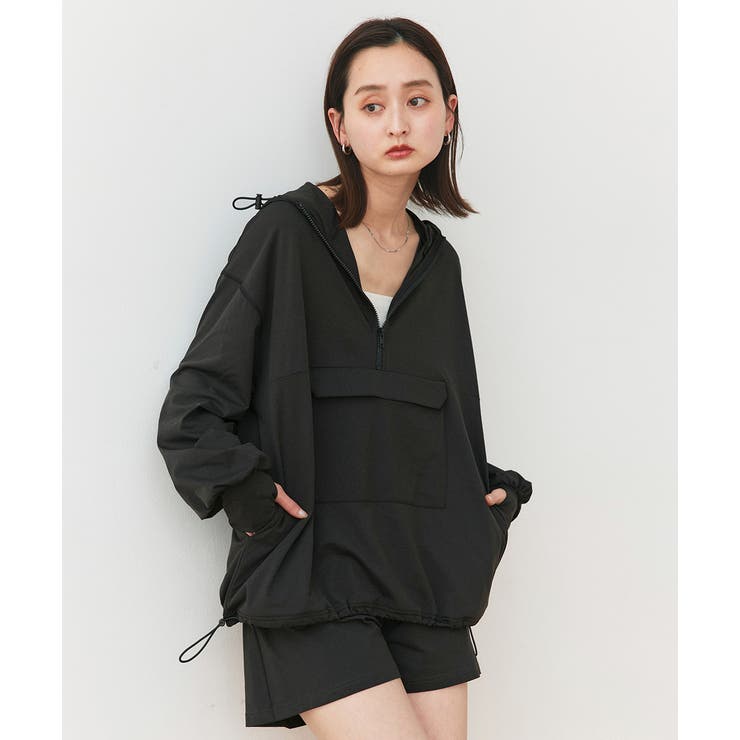 UVカットラッシュガード ハーフジップアノラックパーカー | ad thie | 詳細画像13 