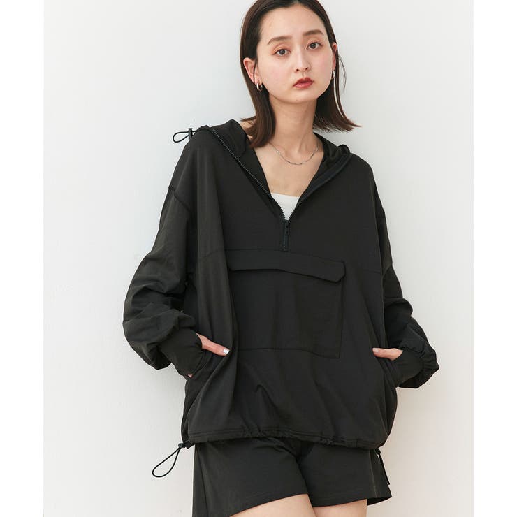 UVカットラッシュガード ハーフジップアノラックパーカー | ad thie | 詳細画像17 