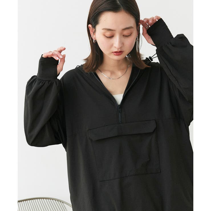 UVカットラッシュガード ハーフジップアノラックパーカー | ad thie | 詳細画像19 