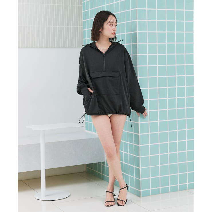 UVカットラッシュガード ハーフジップアノラックパーカー | ad thie | 詳細画像2 