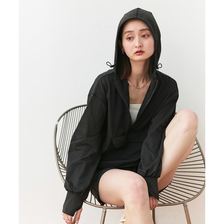 UVカットラッシュガード ハーフジップアノラックパーカー | ad thie | 詳細画像23 