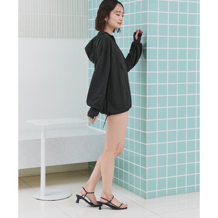 UVカットラッシュガード ハーフジップアノラックパーカー | ad thie | 詳細画像3 