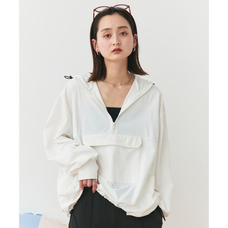 UVカットラッシュガード ハーフジップアノラックパーカー | ad thie | 詳細画像35 