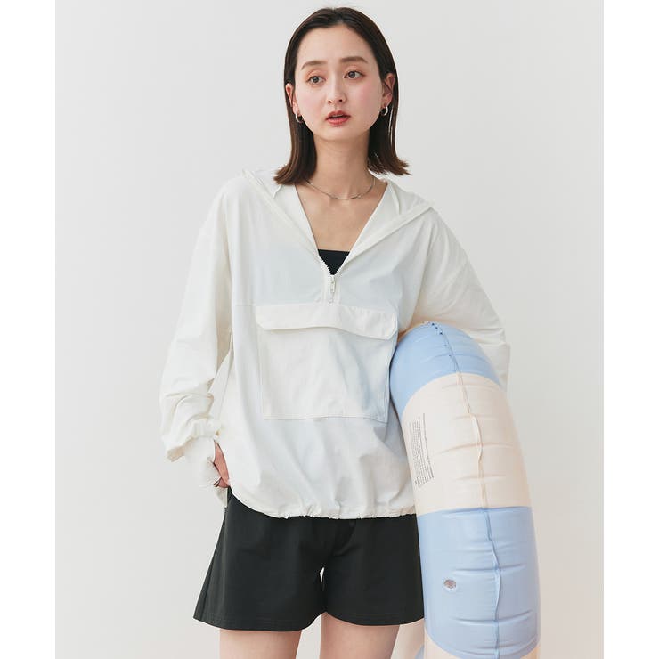 UVカットラッシュガード ハーフジップアノラックパーカー | ad thie | 詳細画像36 