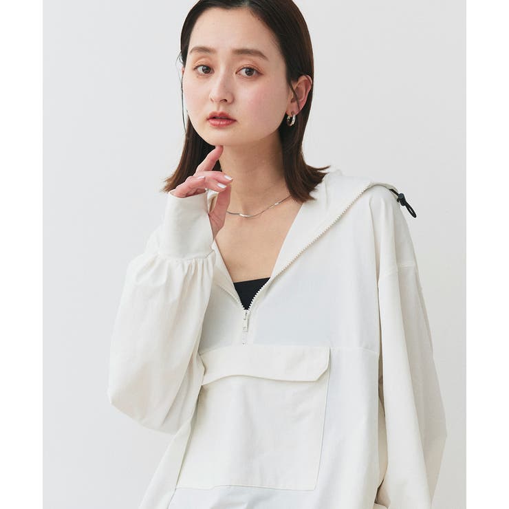 UVカットラッシュガード ハーフジップアノラックパーカー | ad thie | 詳細画像38 