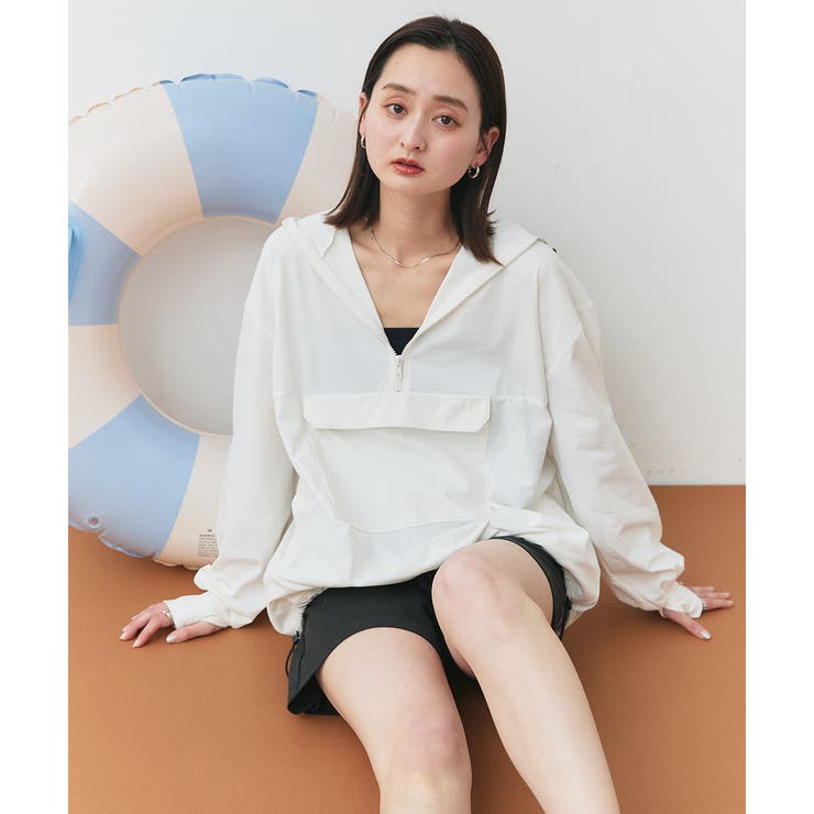 UVカットラッシュガード ハーフジップアノラックパーカー | ad thie | 詳細画像40 