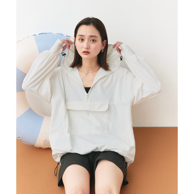 UVカットラッシュガード ハーフジップアノラックパーカー | ad thie | 詳細画像41 