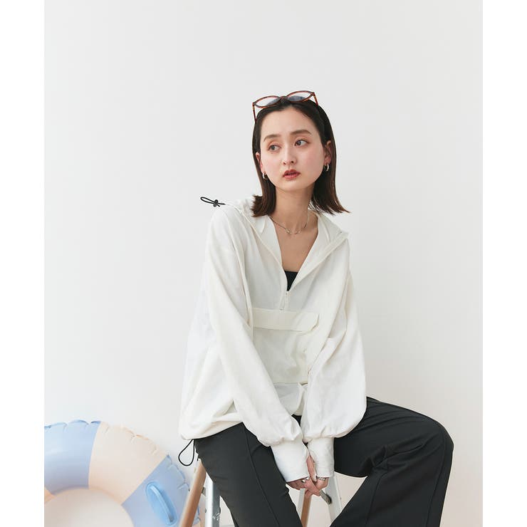 UVカットラッシュガード ハーフジップアノラックパーカー | ad thie | 詳細画像45 