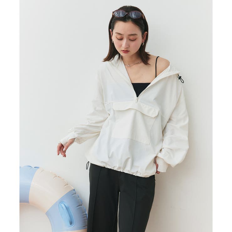 UVカットラッシュガード ハーフジップアノラックパーカー | ad thie | 詳細画像46 