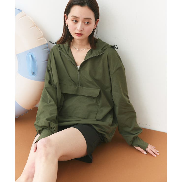 UVカットラッシュガード ハーフジップアノラックパーカー | ad thie | 詳細画像67 