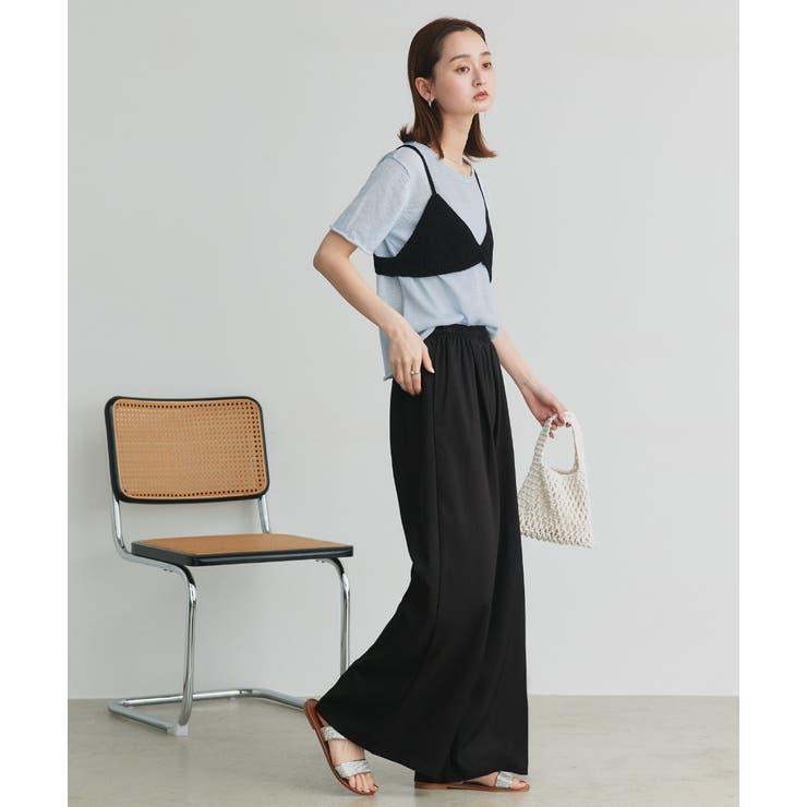 フロントタックイージーワイドパンツ | ad thie | 詳細画像3 