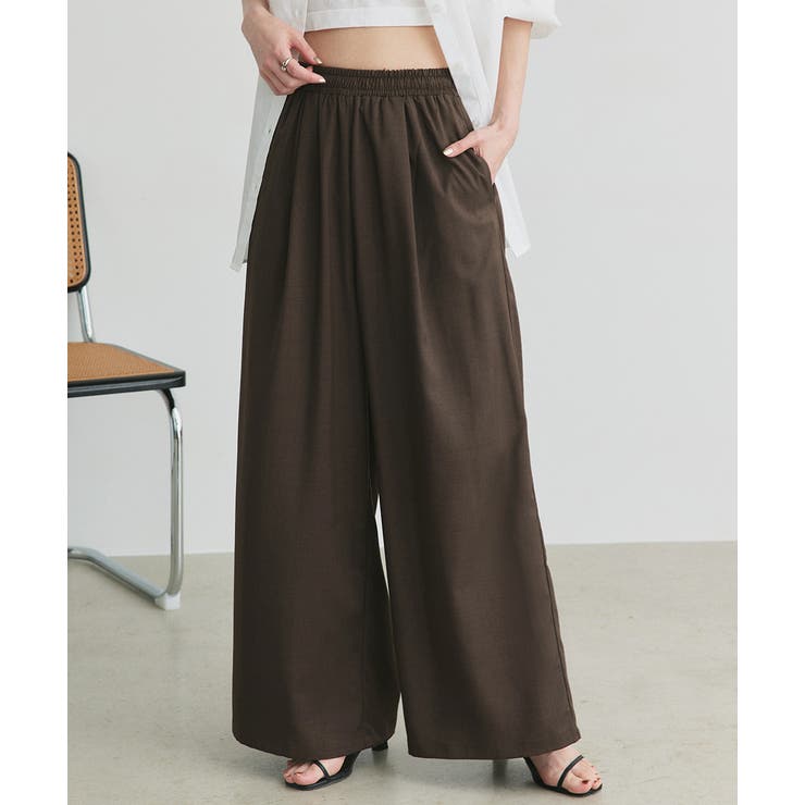 フロントタックイージーワイドパンツ | ad thie | 詳細画像34 