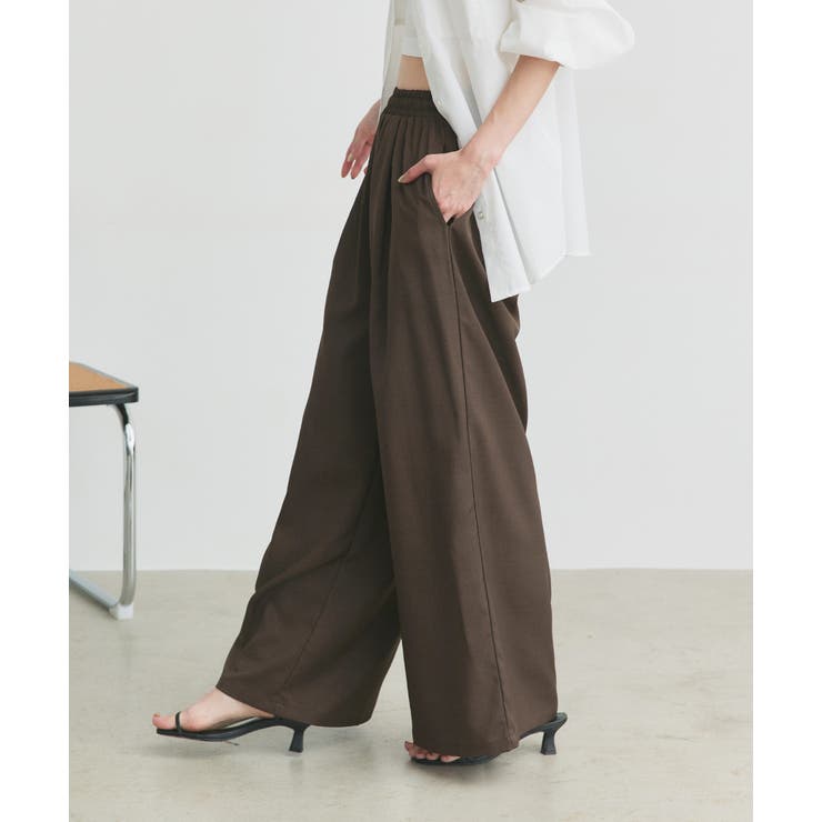 フロントタックイージーワイドパンツ | ad thie | 詳細画像36 