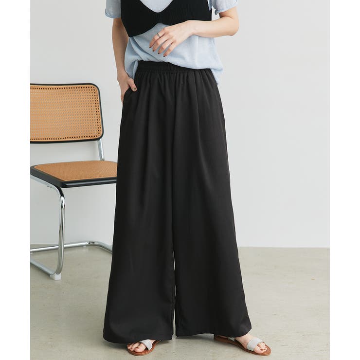 フロントタックイージーワイドパンツ | ad thie | 詳細画像4 