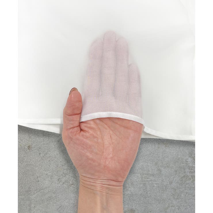 ショート丈シアーシャツ 半袖リブTシャツセット | ad thie | 詳細画像58 