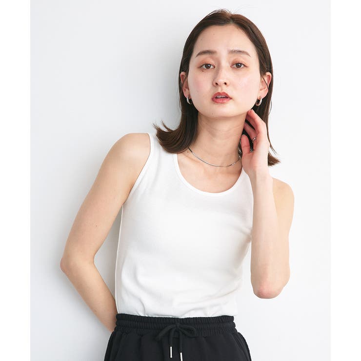 オーバーシルエットシアーシャツ リブタンクトップセット	 | ad thie | 詳細画像13 