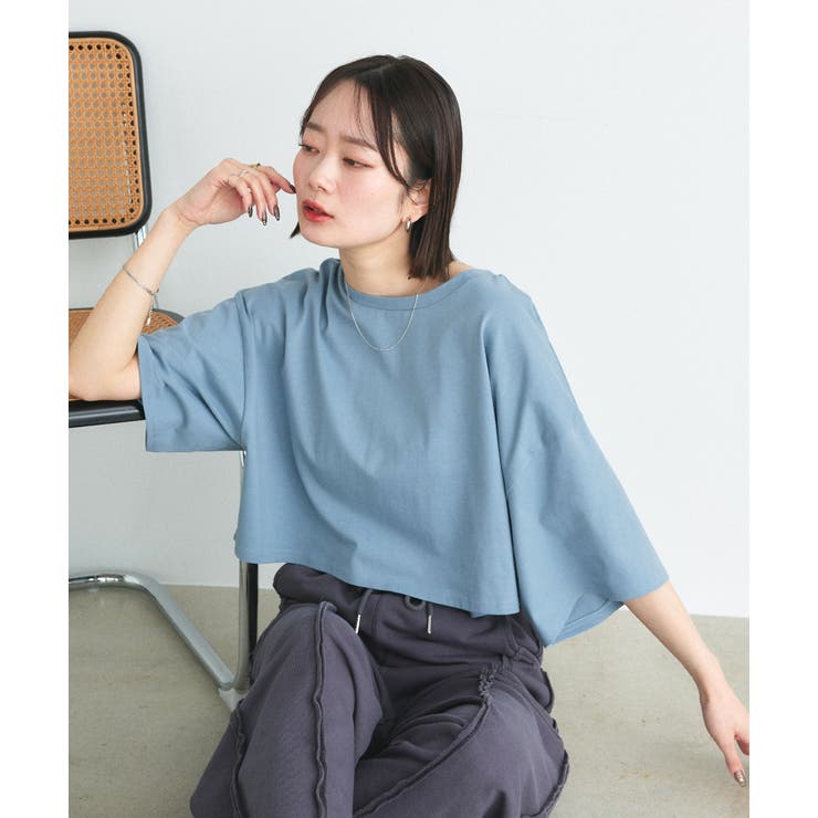 ベーシックショート丈Tシャツ | ad thie | 詳細画像77 