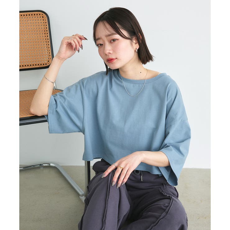 ベーシックショート丈Tシャツ | ad thie | 詳細画像78 
