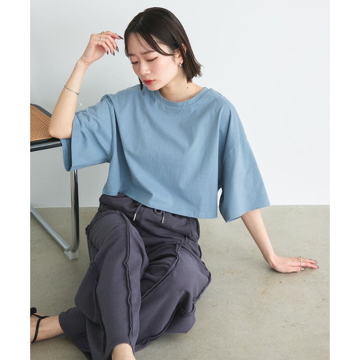 ベーシックショート丈Tシャツ | ad thie | 詳細画像79 