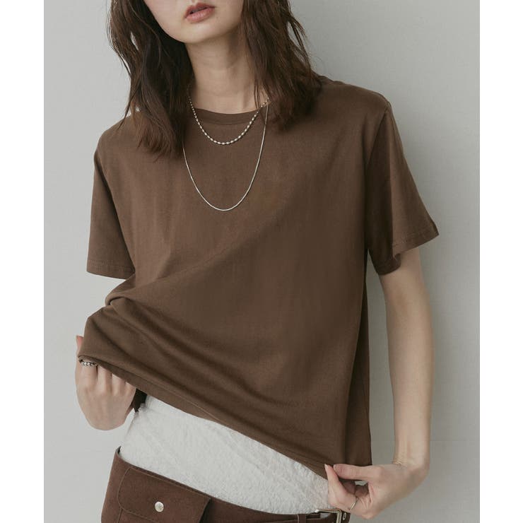 ブラウン | ベーシッククルーネックTシャツ | ad thie