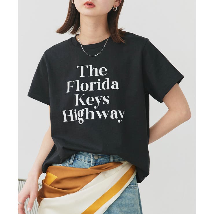 ブラック | ベーシックロゴプリントTシャツ | ad thie