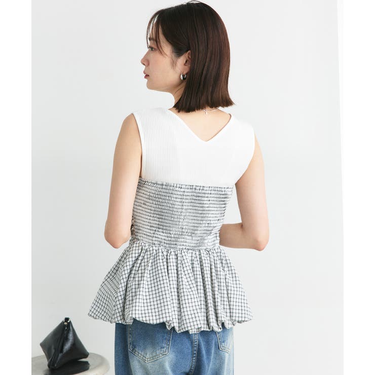 前後2wayリブタンクトップ | ad thie | 詳細画像10 
