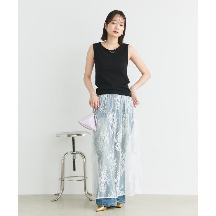 前後2wayリブタンクトップ | ad thie | 詳細画像12 