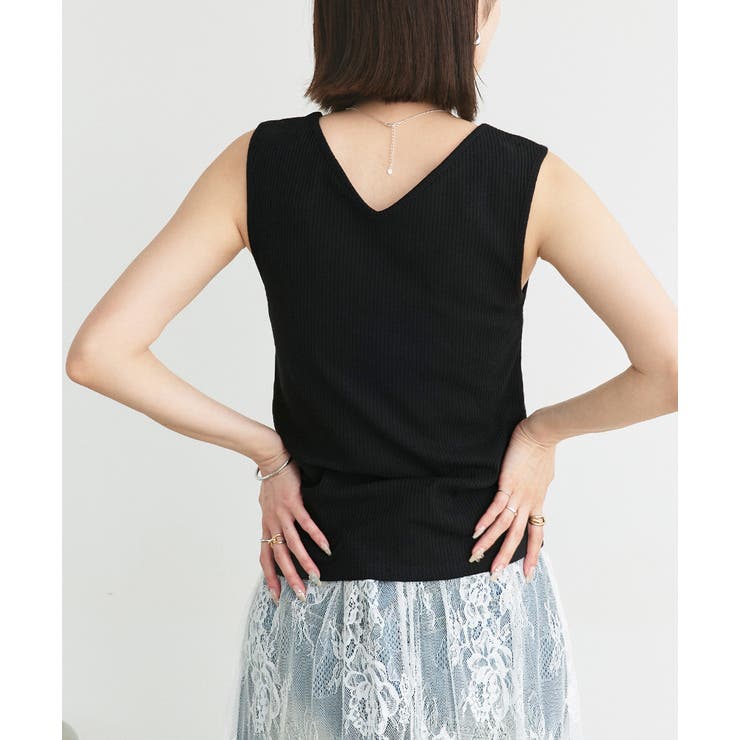 前後2wayリブタンクトップ | ad thie | 詳細画像17 