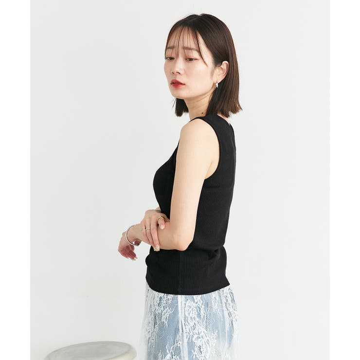 前後2wayリブタンクトップ | ad thie | 詳細画像19 