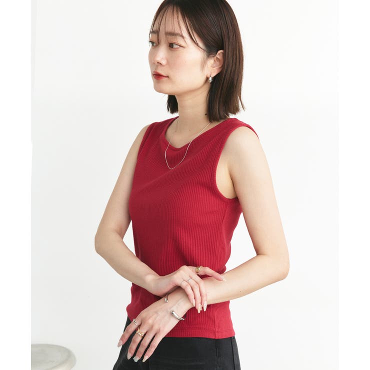 前後2wayリブタンクトップ | ad thie | 詳細画像23 