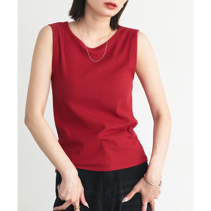 前後2wayリブタンクトップ | ad thie | 詳細画像24 