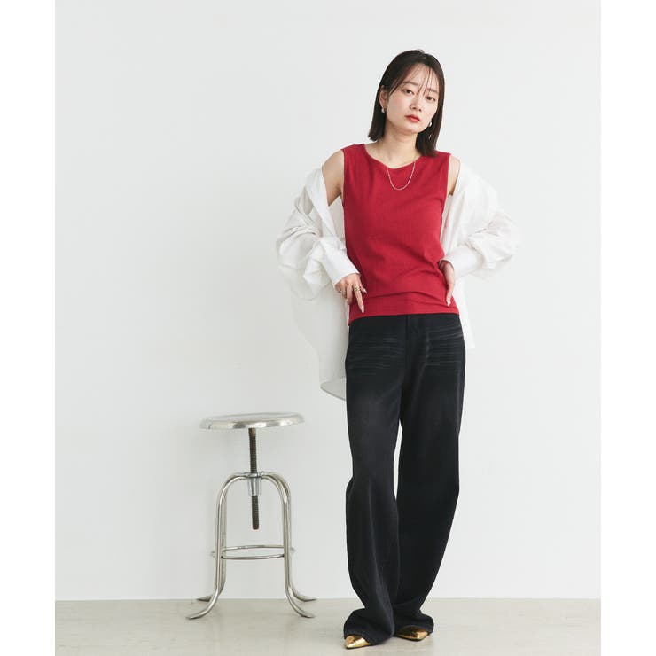 前後2wayリブタンクトップ | ad thie | 詳細画像26 