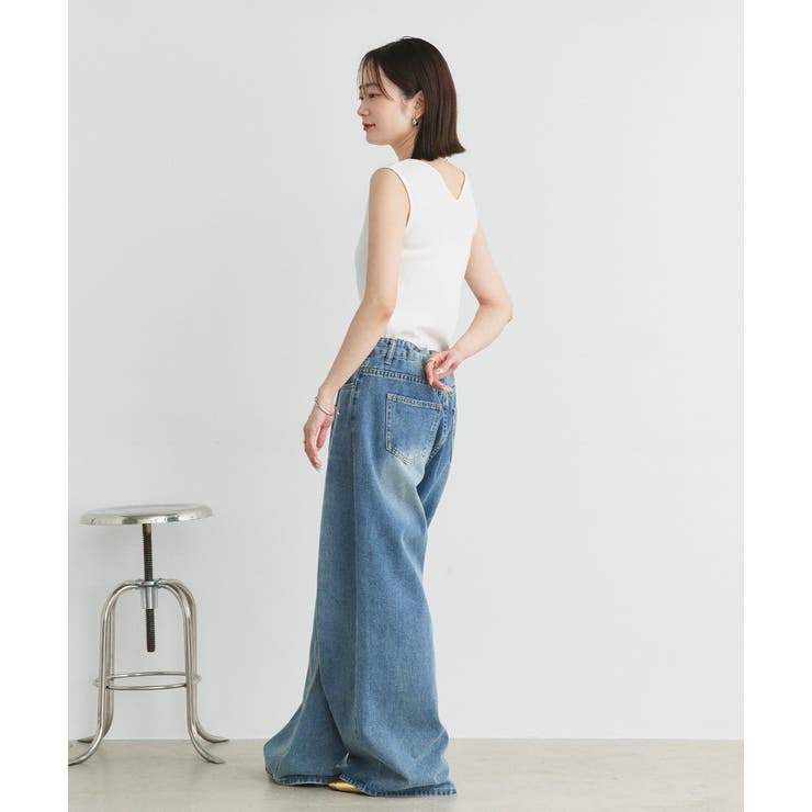 前後2wayリブタンクトップ | ad thie | 詳細画像3 