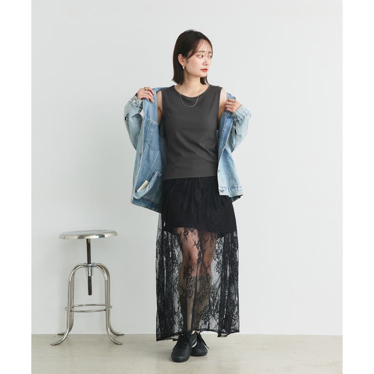 前後2wayリブタンクトップ | ad thie | 詳細画像35 