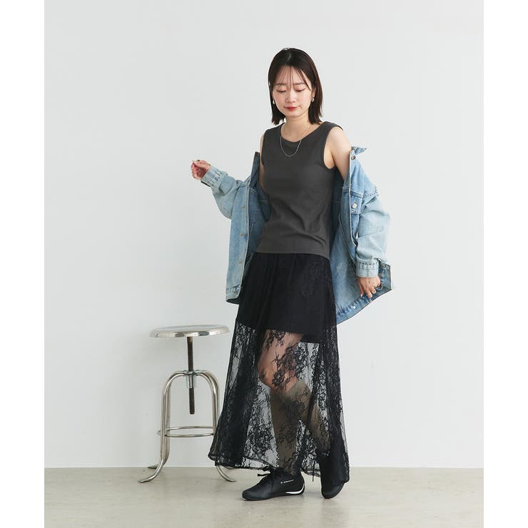 前後2wayリブタンクトップ | ad thie | 詳細画像36 