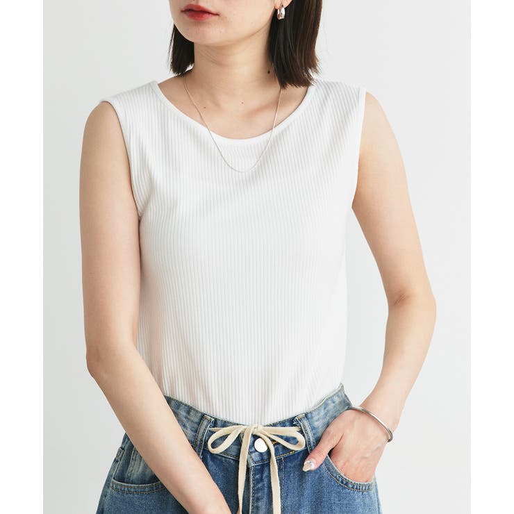 前後2wayリブタンクトップ | ad thie | 詳細画像5 