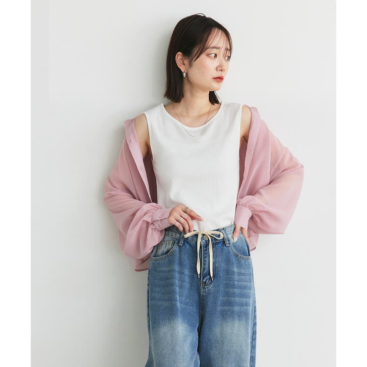 前後2wayリブタンクトップ | ad thie | 詳細画像8 