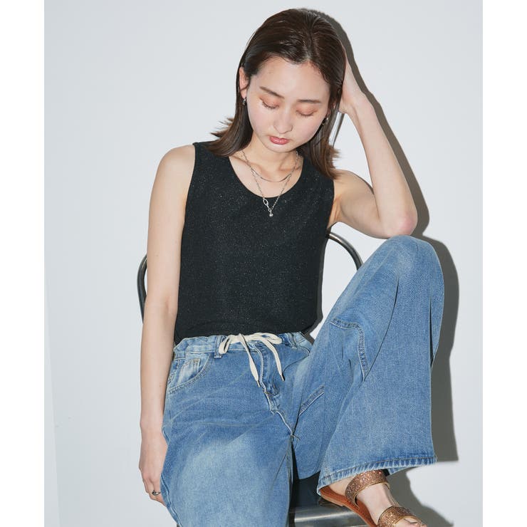 ラメテレコリブタンクトップ | ad thie | 詳細画像10 