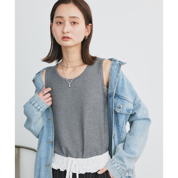 ラメテレコリブタンクトップ | ad thie | 詳細画像16 